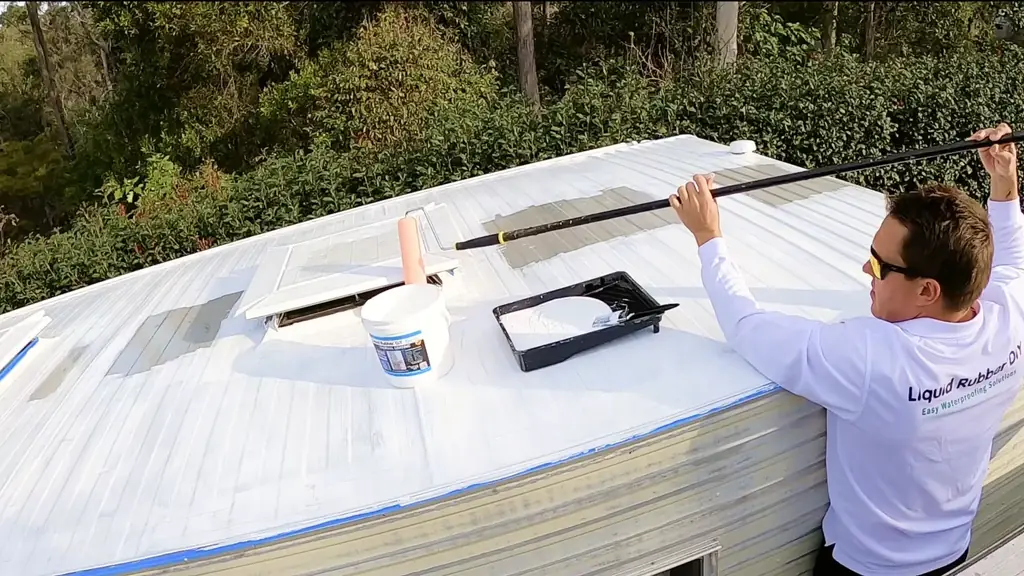 DIY caravan roof waterproofing kit background