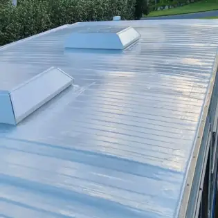 Completed caravan roof waterproofing project