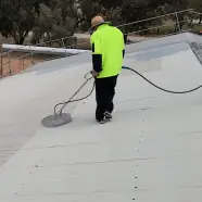Stage 1: Pressure Wash the Roof